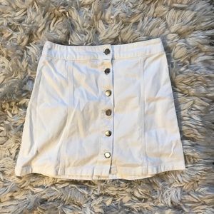 white jean skirt